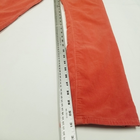 AG Adriano Goldschmied Stevie Slim Straight Corduroy Cropped‎ 26 R Burnt Orange - Picture 2 of 13